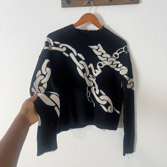 NEW Zadig & Voltaire starry distressed cashmere sweater - Picture 4 of 11